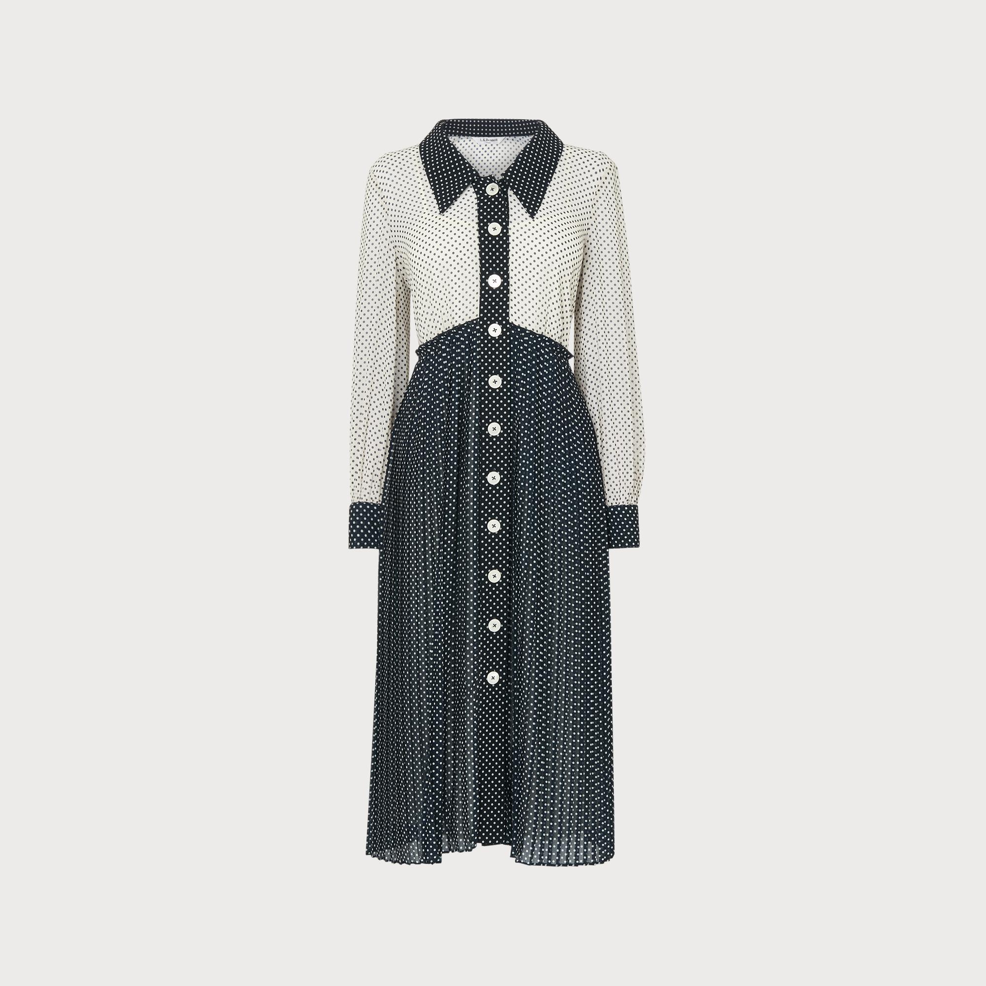 Fozette Polka Dot Shirt Dress | Clothing | L.K.Bennett